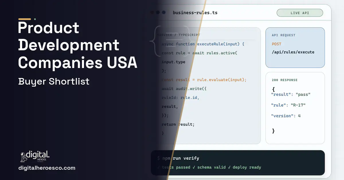 Custom Software Development code editor and API illustration for Digital Product Development Companies in the USA.