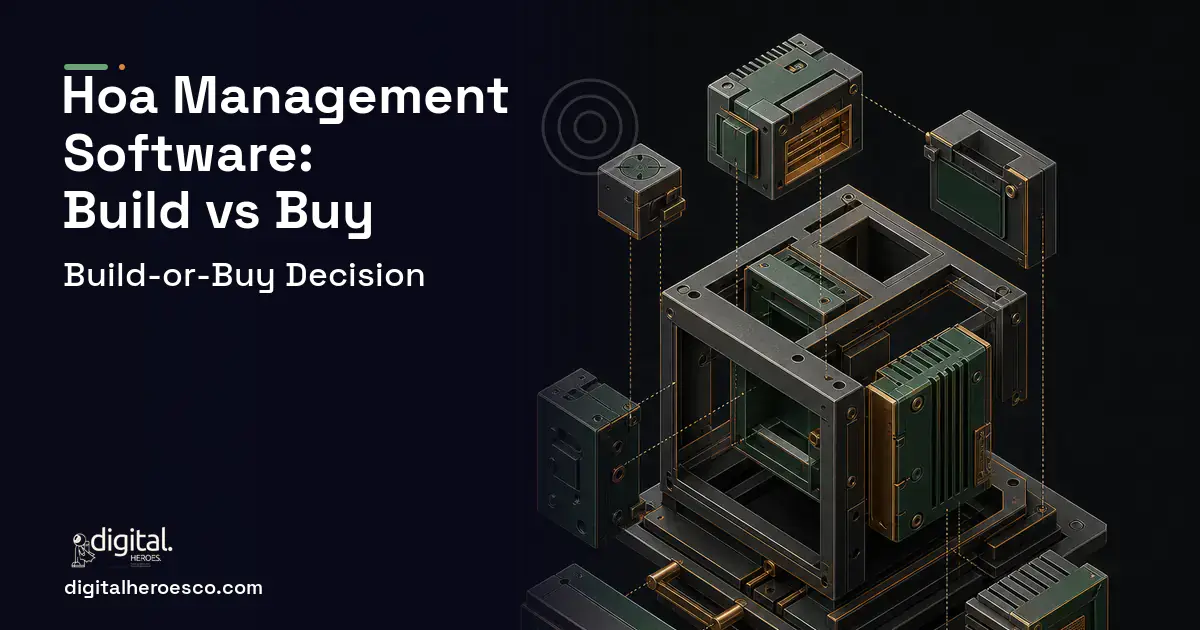 Custom Software Development software overview illustration for HOA Management Software Build vs Buy Guide.