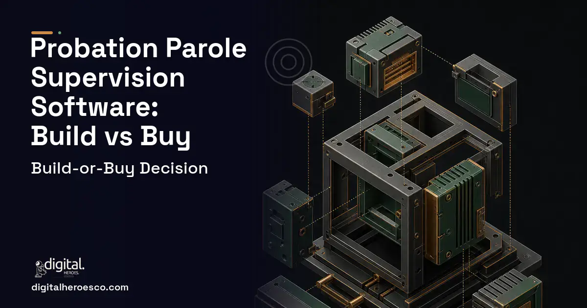 Custom Software Development software overview illustration for Probation Parole Supervision Software Build vs Buy Guide.