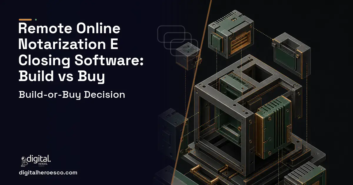 Custom software software overview illustration for Remote Online Notarization E Closing Software Build vs Buy Guide.
