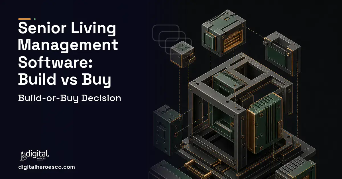 Custom Software Development software overview illustration for Senior Living Management Software Build vs Buy Guide.