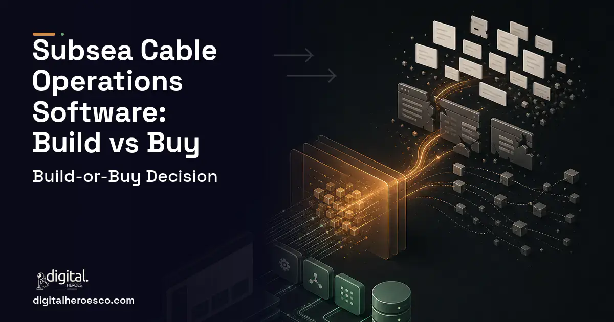 Custom Software Development workflow illustration for Subsea Cable Operations Software Build vs Buy Guide.
