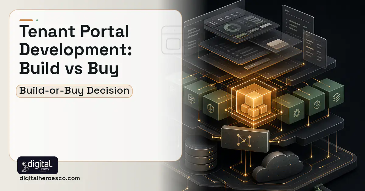 Custom Software Development product interface illustration for Tenant Portal Development Build vs Buy Guide.
