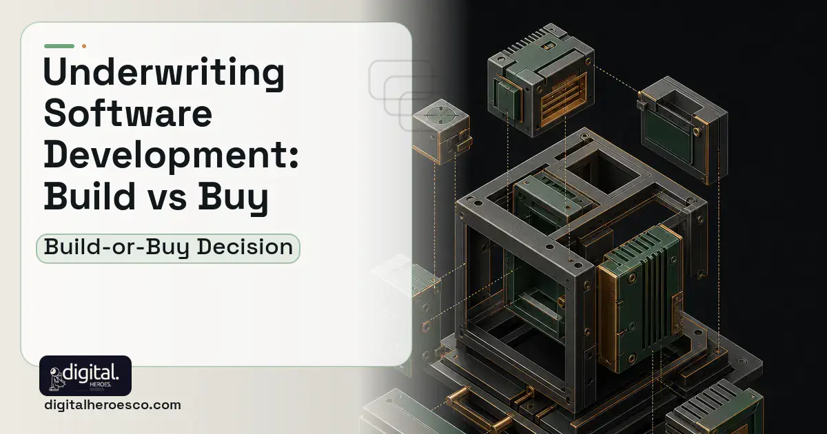 Custom Software Development software overview illustration for Underwriting Software Development Build vs Buy Guide.