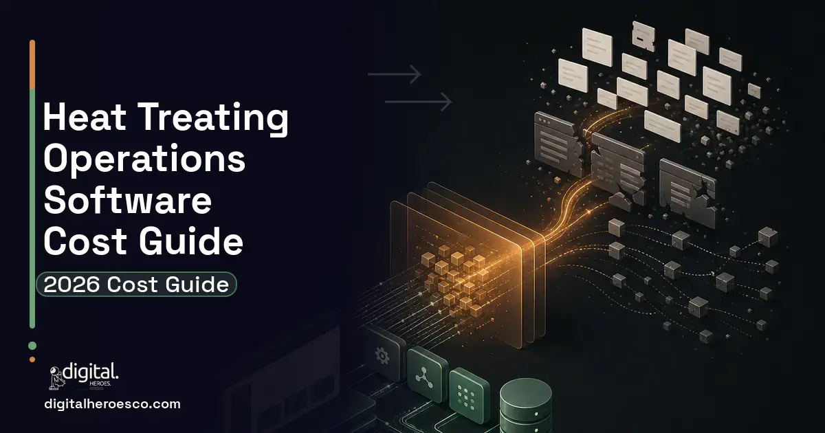 Custom Software Development workflow illustration for Heat Treating Operations Software Cost Guide.