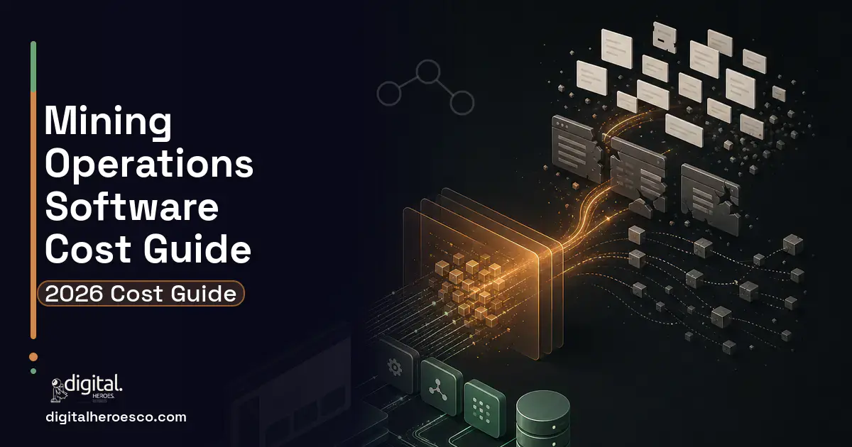 Custom Software Development workflow illustration for Mining Operations Software Cost Guide.