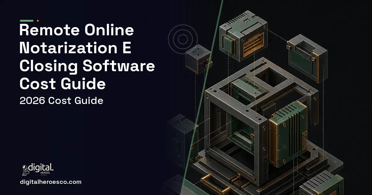 Custom Software Development software overview illustration for Remote Online Notarization E Closing Software Cost Guide.