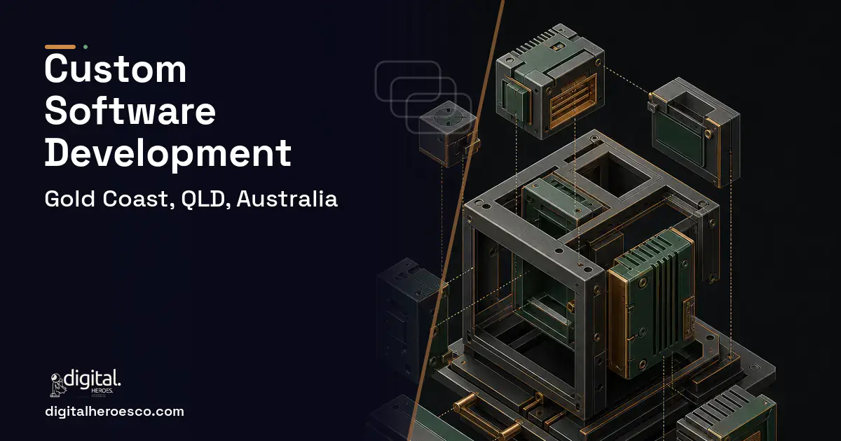 Custom Software Development software overview illustration for Gold Coast, QLD, Australia.