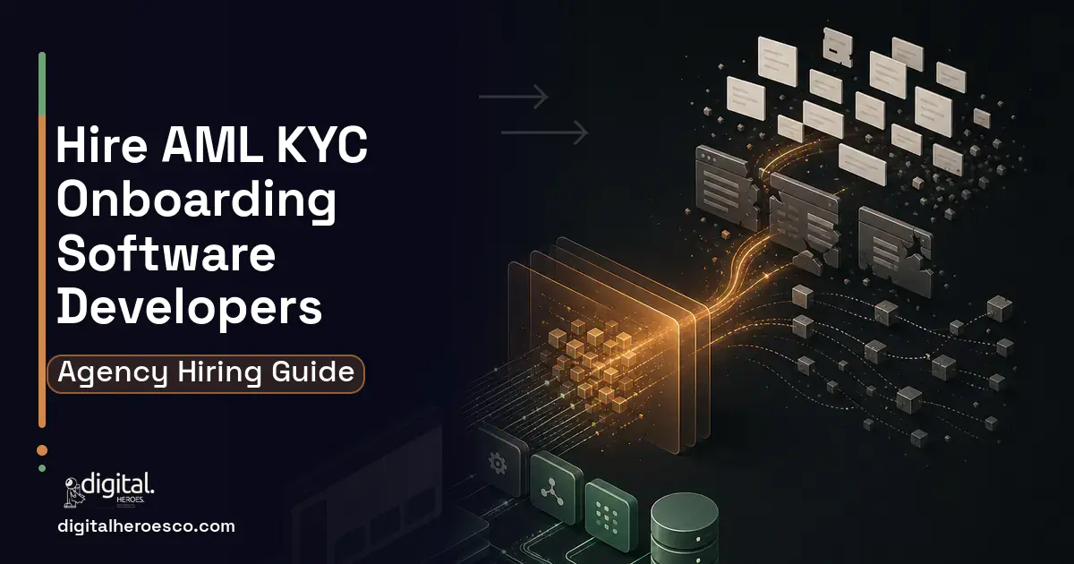 Custom Software Development workflow illustration for AML KYC Client Onboarding Software.