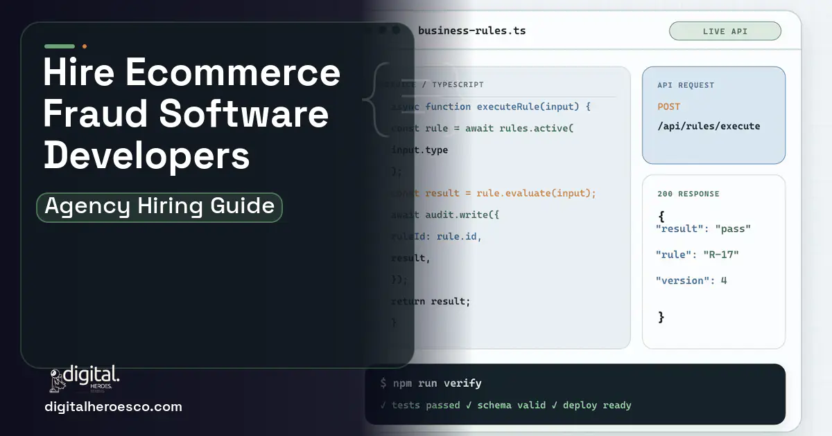 Custom Software Development code editor and API illustration for E-commerce Fraud Chargeback Software.