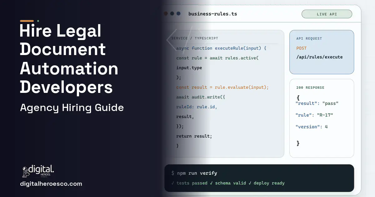 Custom Software Development code editor and API illustration for Legal Document Automation Software.