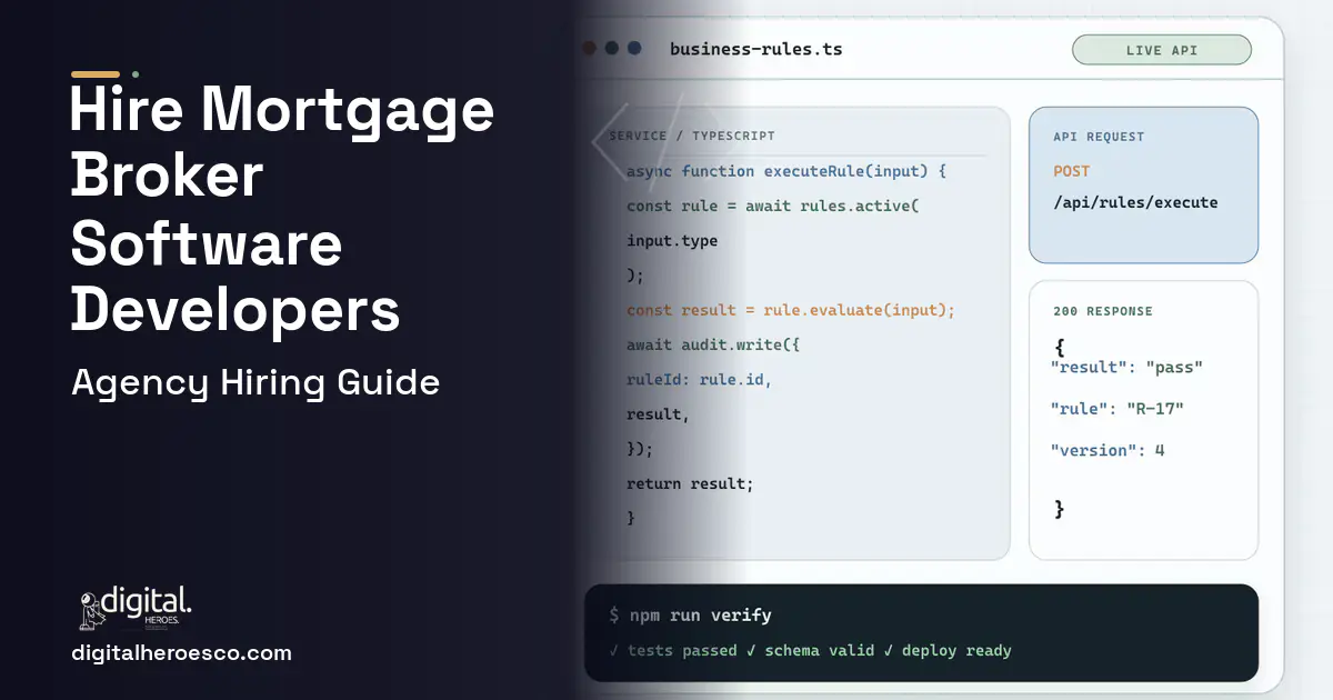 Custom Software Development code editor and API illustration for Mortgage Broker Software.