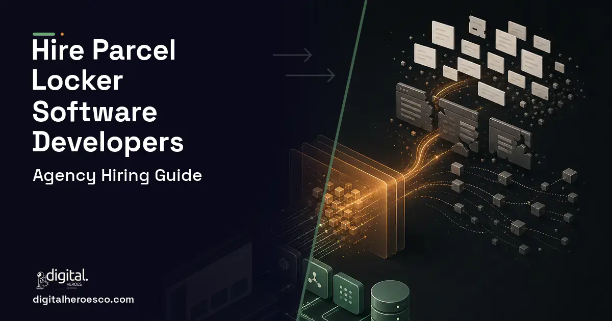 Custom Software Development workflow illustration for Parcel Locker Management Software.