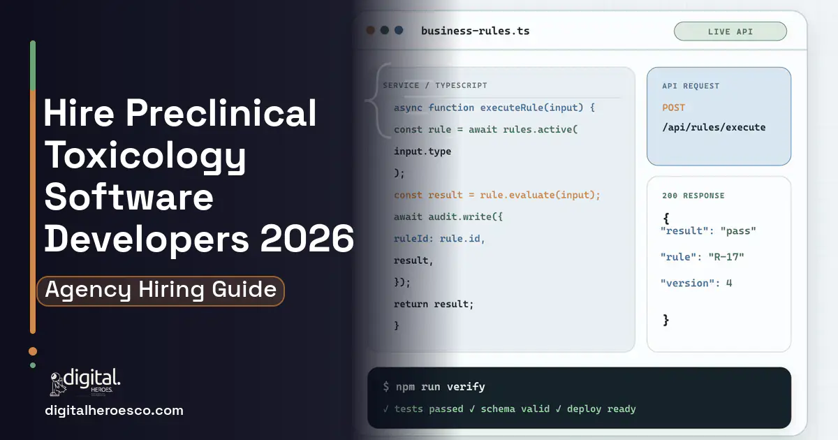 Custom Software Development code editor and API illustration for Preclinical Toxicology Study Software.