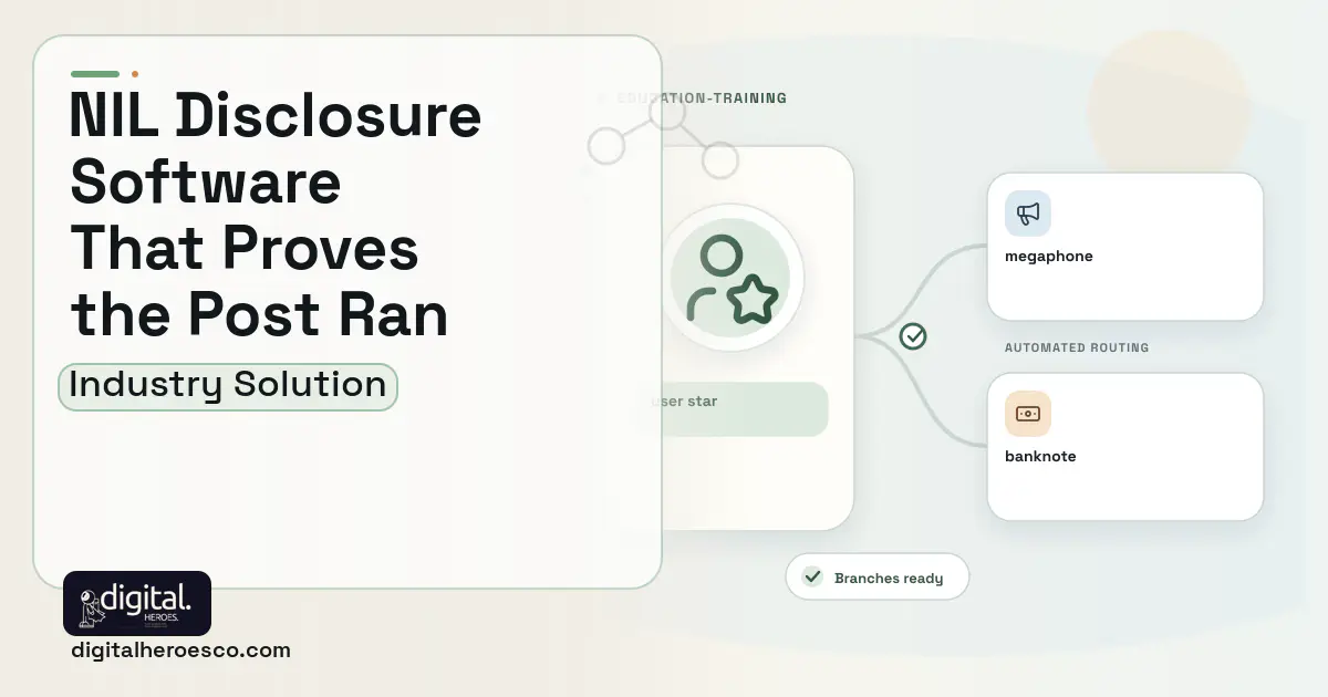 Nil Deal Management software visual showing user star, megaphone, and banknote.