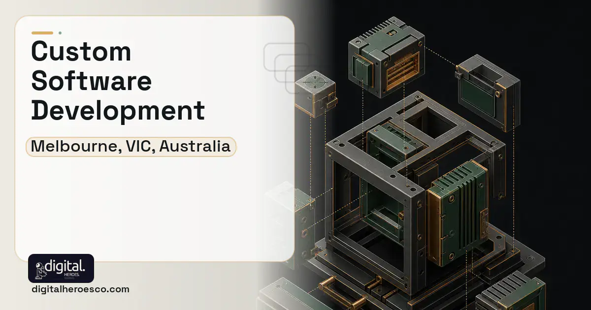 Custom Software Development software overview illustration for Melbourne, VIC, Australia.