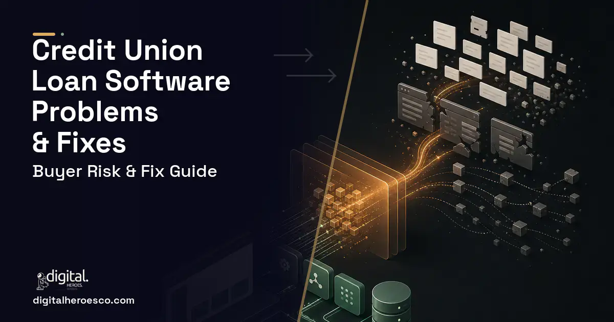 Credit Union Loan Software workflow illustration showing common problems and fixes.