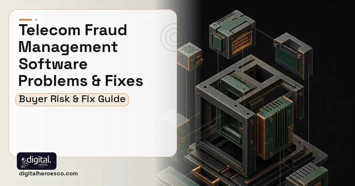 Telecom Fraud Management Software software overview illustration showing common problems and fixes.