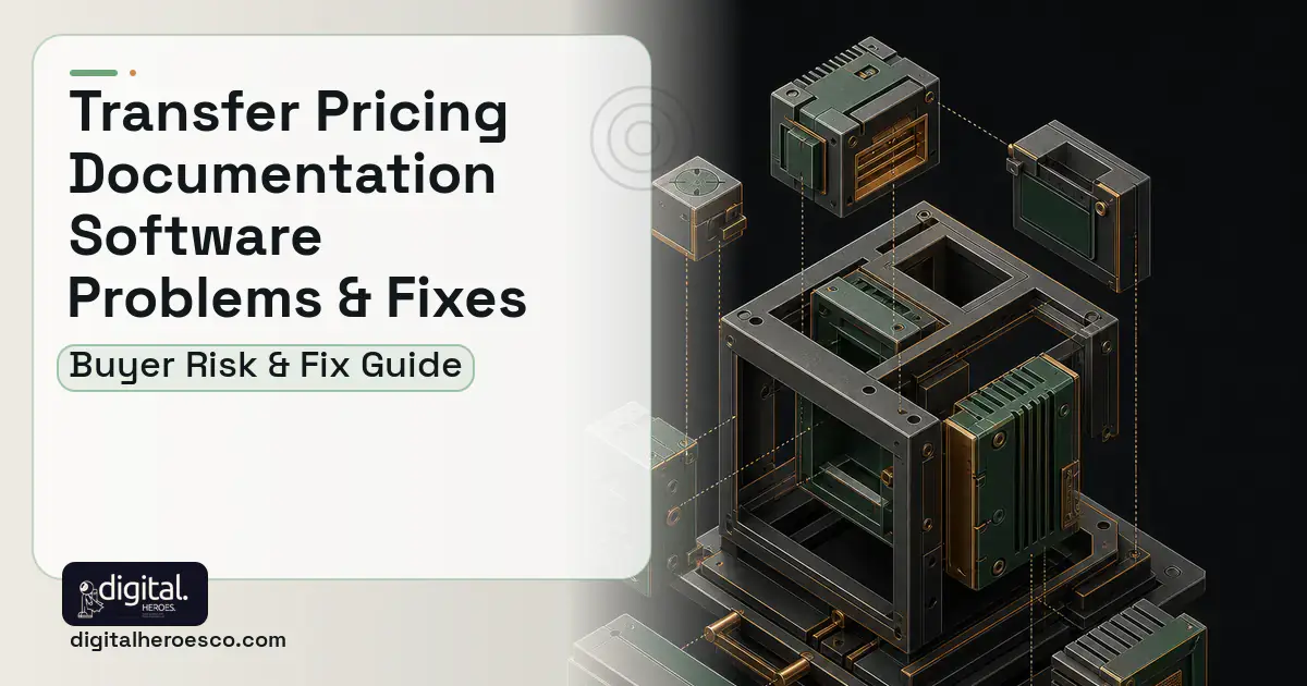 Transfer Pricing Documentation Software software overview illustration showing common problems and fixes.