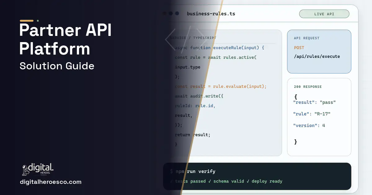 Custom Software Development code editor and API illustration for Building a Platform With a Public Partner API.