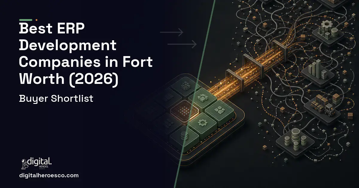 ERP Development workflow illustration for The Best ERP Software Development Companies in Fort Worth, TX 2026.