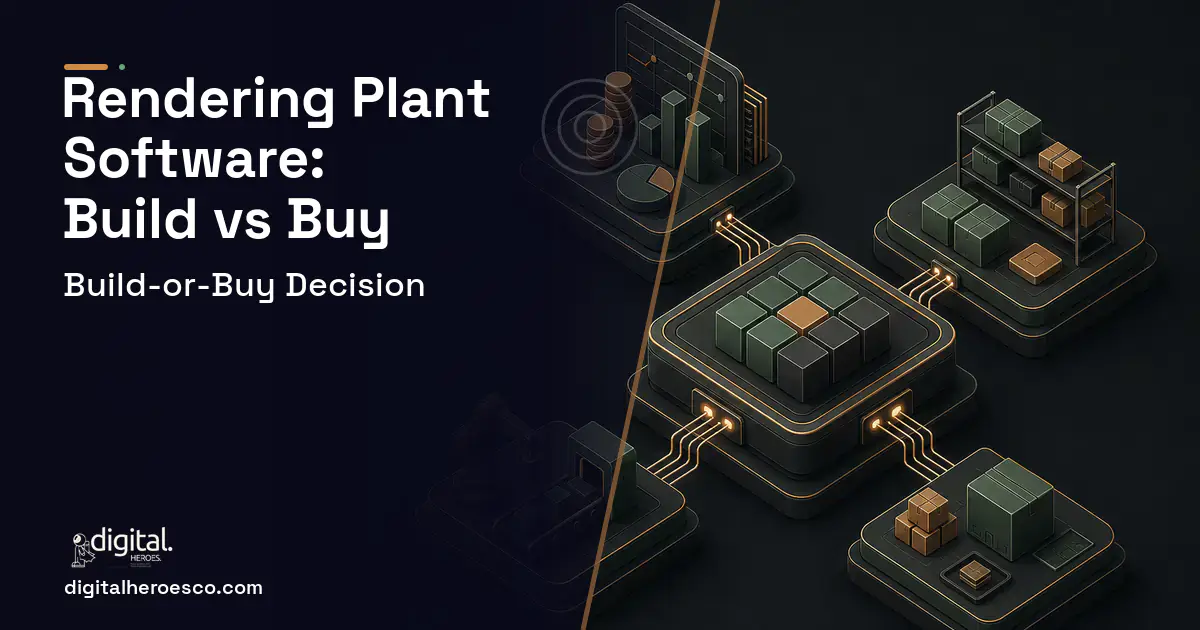 ERP Development software overview illustration for Rendering Plant Software Build vs Buy Guide.