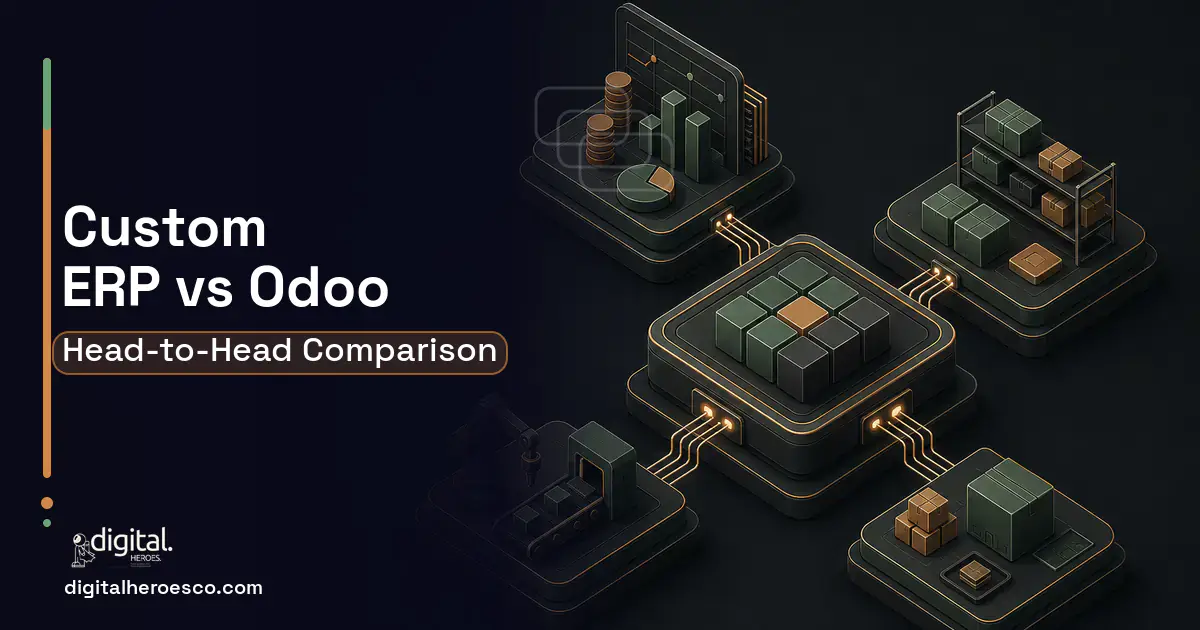 ERP Development software overview illustration for Custom ERP vs Odoo.