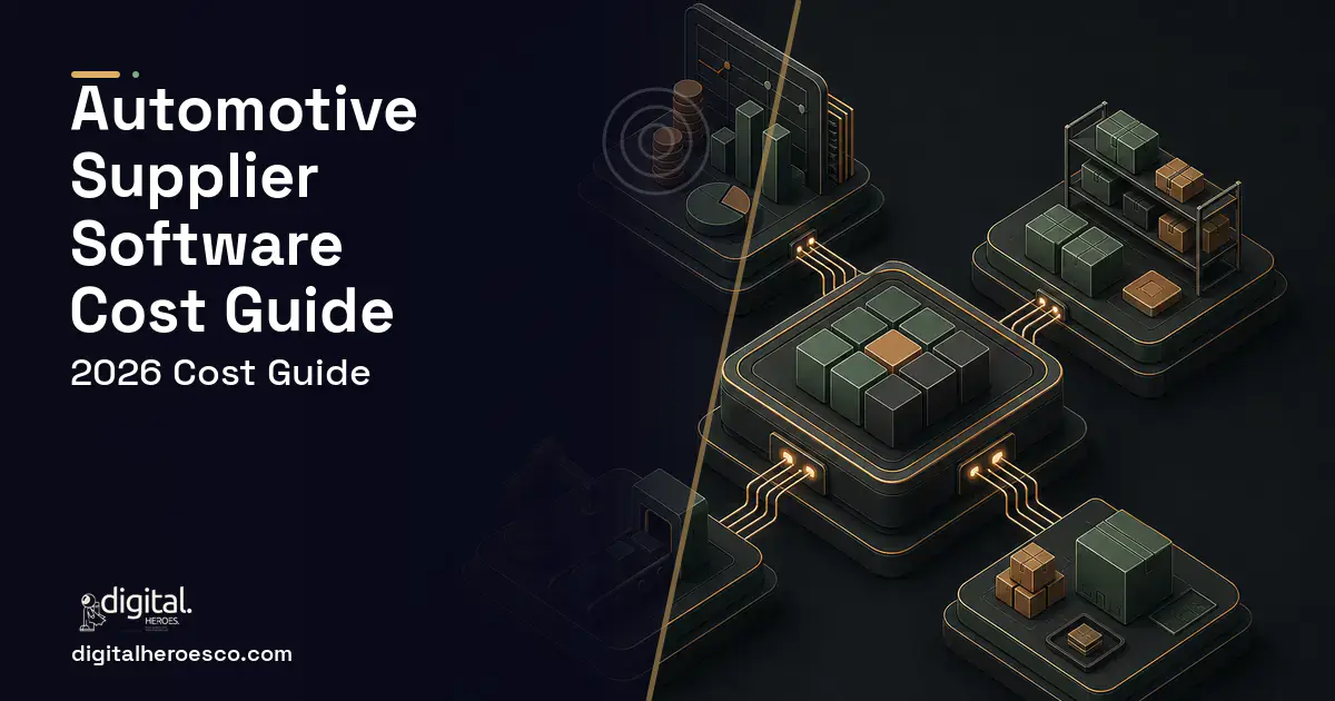 ERP Development software overview illustration for Automotive Supplier Software Cost Guide.