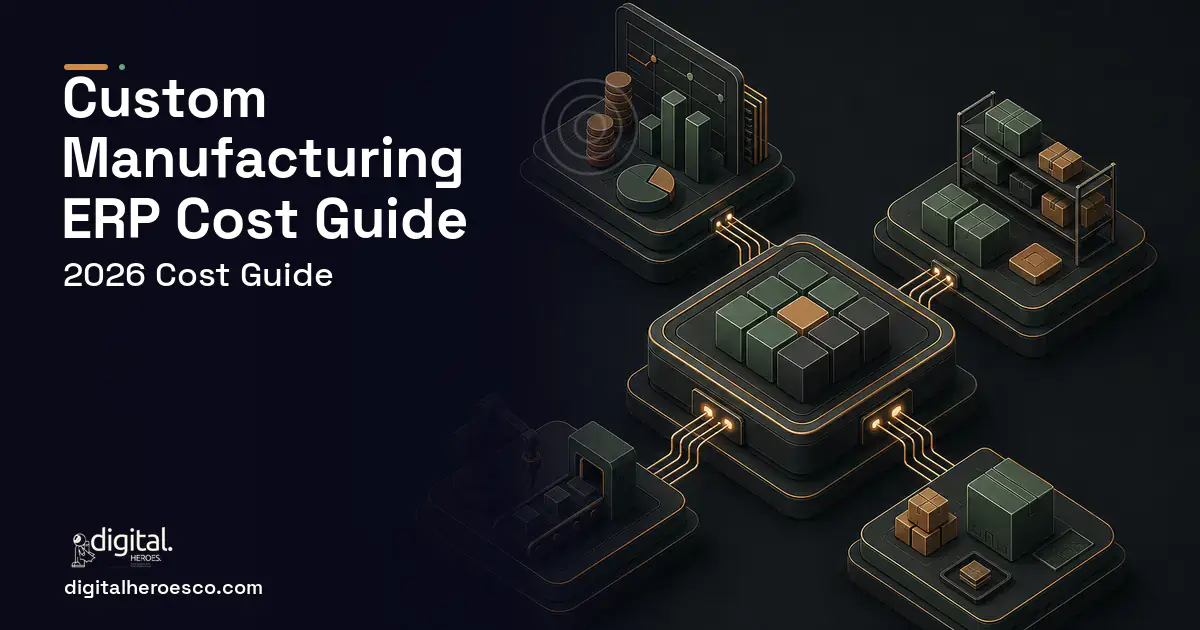 ERP Development software overview illustration for Custom Manufacturing ERP Cost Guide.