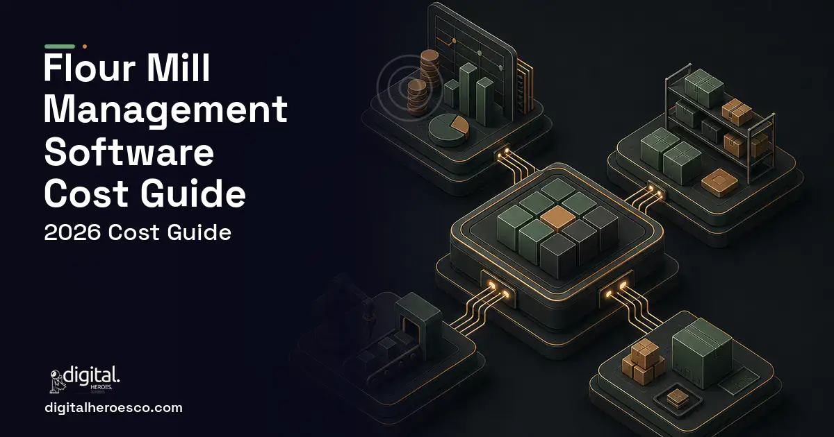 ERP Development software overview illustration for Flour Mill Management Software Cost Guide.