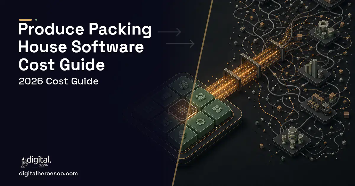 ERP Development workflow illustration for Produce Packing House Software Cost Guide.