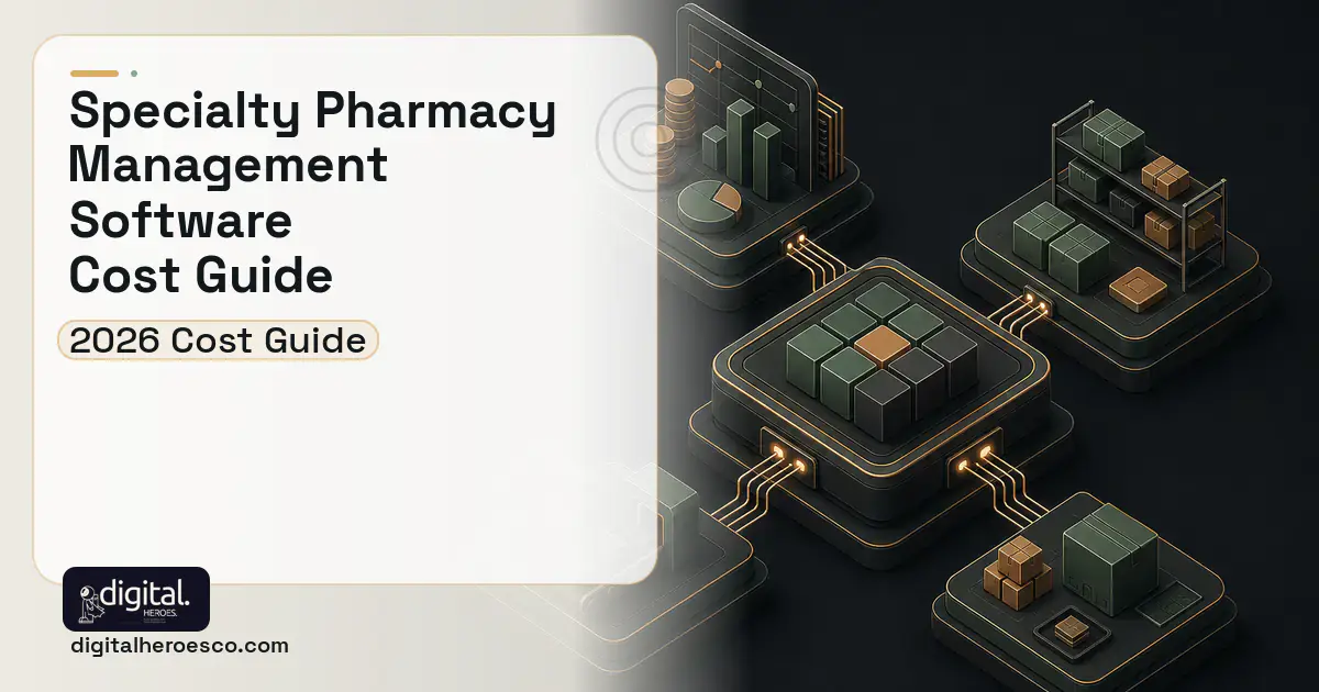 ERP Development software overview illustration for Specialty Pharmacy Management Software Cost Guide.