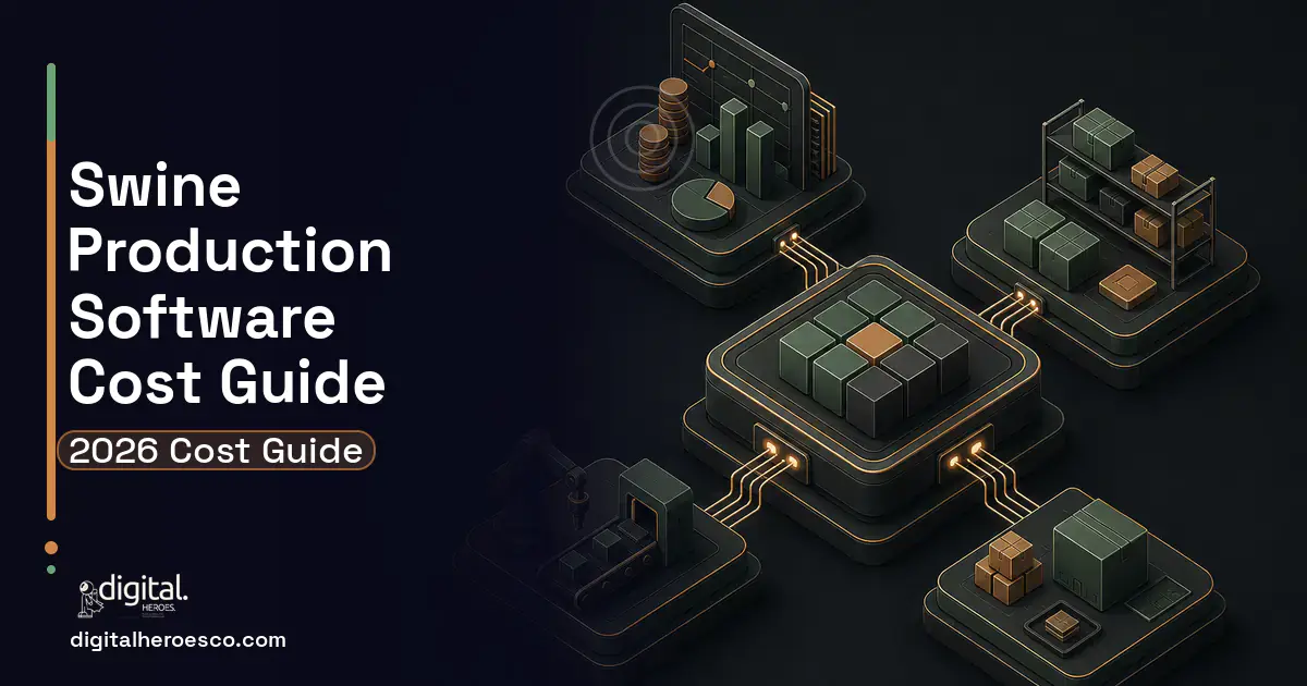 ERP Development software overview illustration for Swine Production Software Cost Guide.