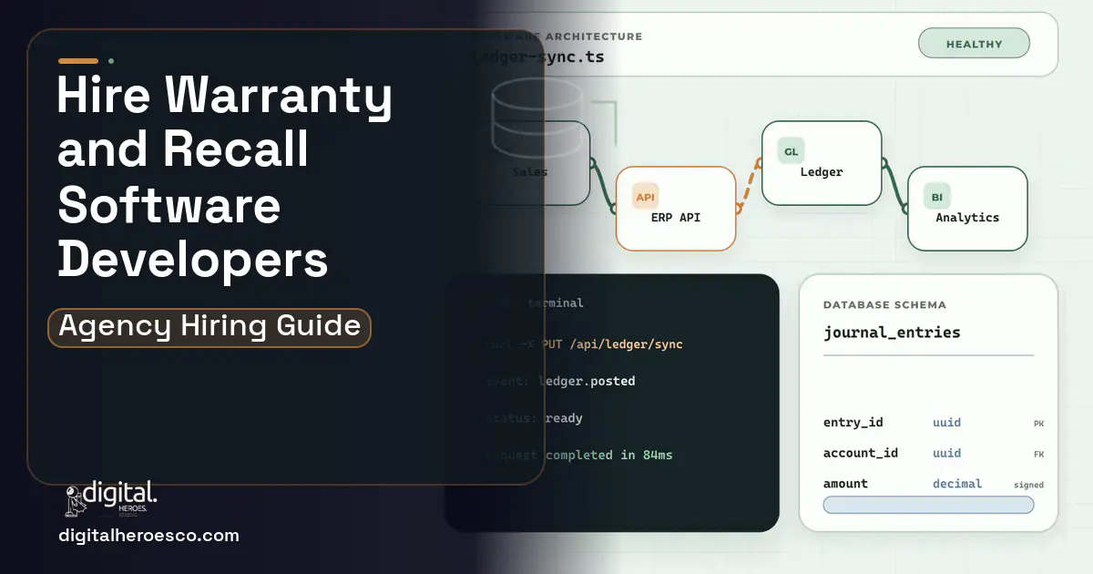 ERP Development architecture and database illustration for Warranty Claims AND Recall Management Software.