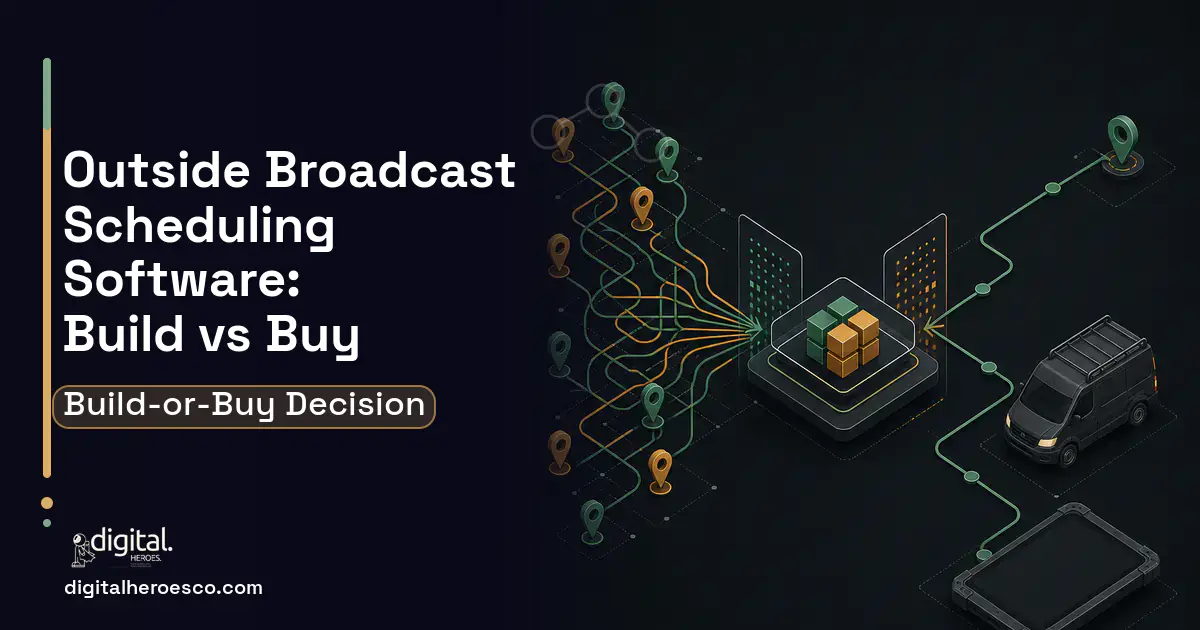 Field Service Software workflow illustration for Outside Broadcast Scheduling Software Build vs Buy Guide.
