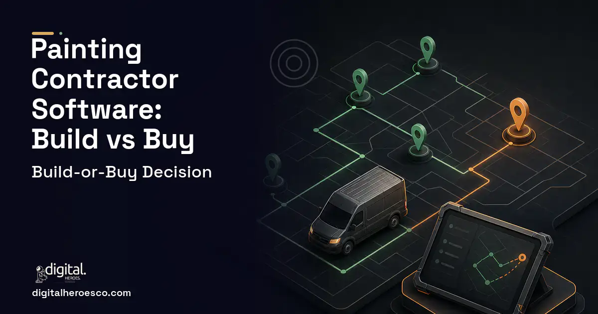 Field Service Software software overview illustration for Painting Contractor Software Build vs Buy Guide.