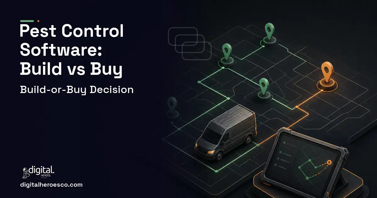 Field Service Software software overview illustration for Pest Control Software Build vs Buy Guide.