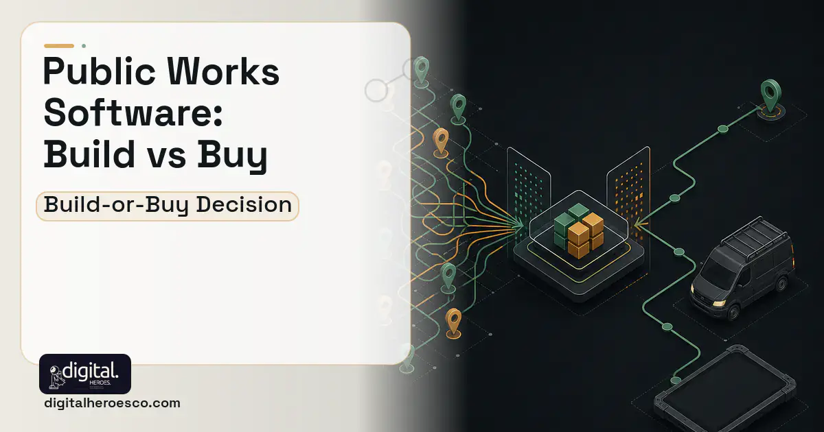 Field Service Software workflow illustration for Public Works Software Build vs Buy Guide.
