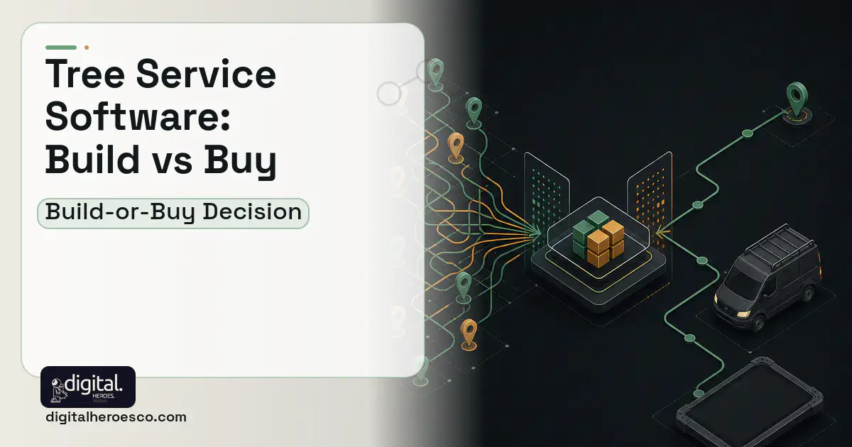 Field Service Software workflow illustration for Tree Service Software Build vs Buy Guide.