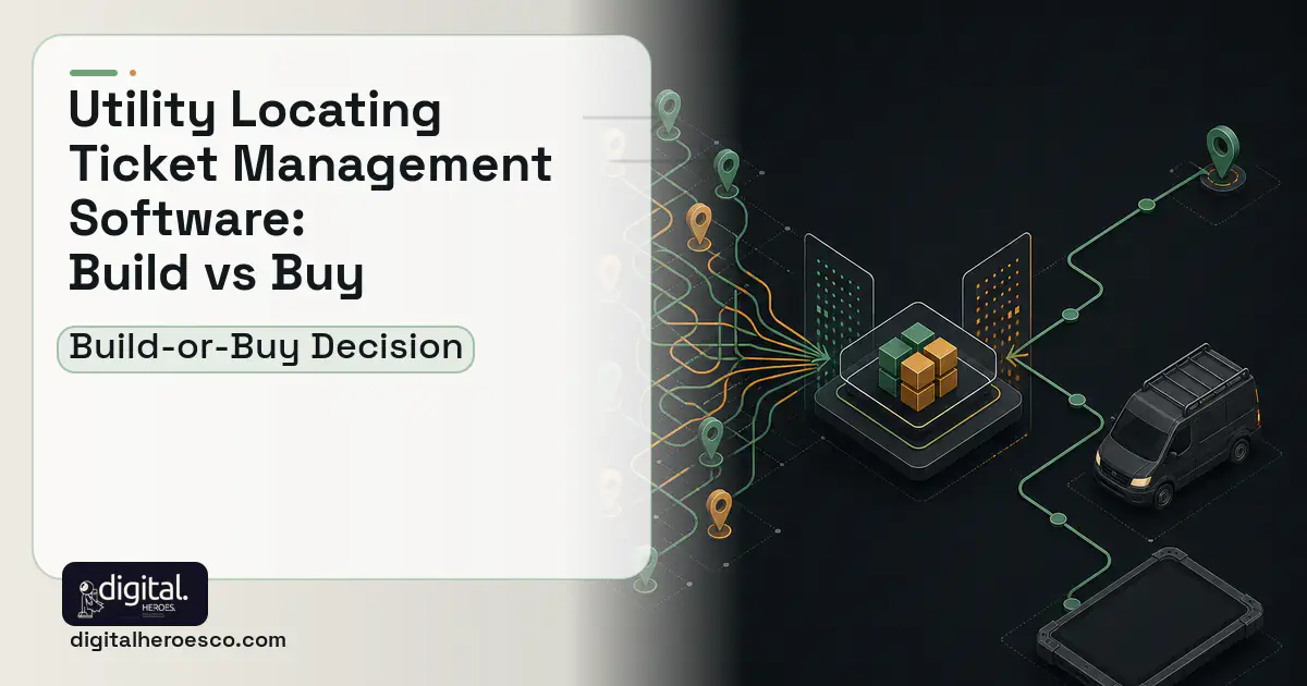 Field Service Software workflow illustration for Utility Locating Ticket Management Software Build vs Buy Guide.