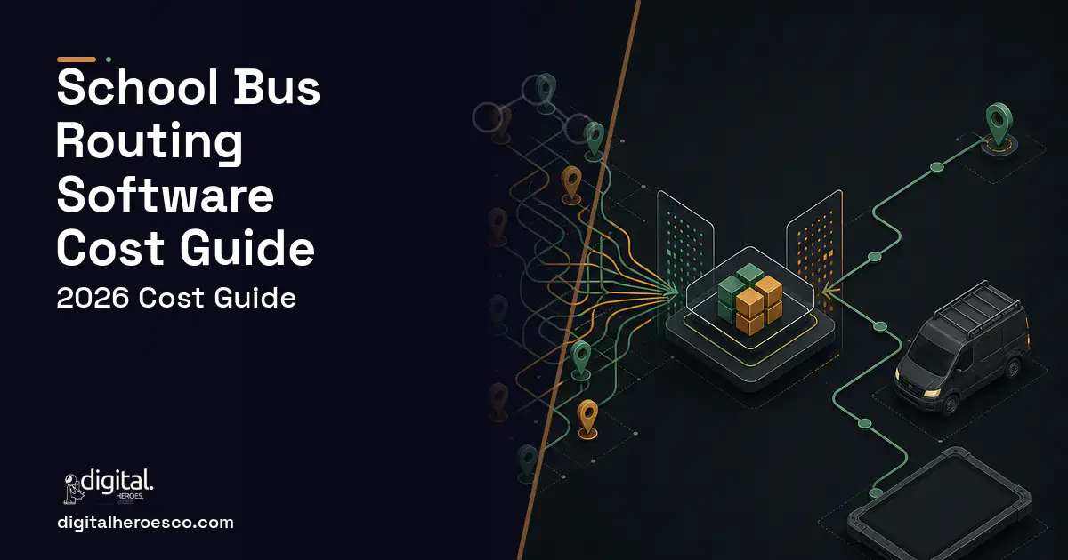 Field Service Software workflow illustration for School BUS Routing Software Cost Guide.
