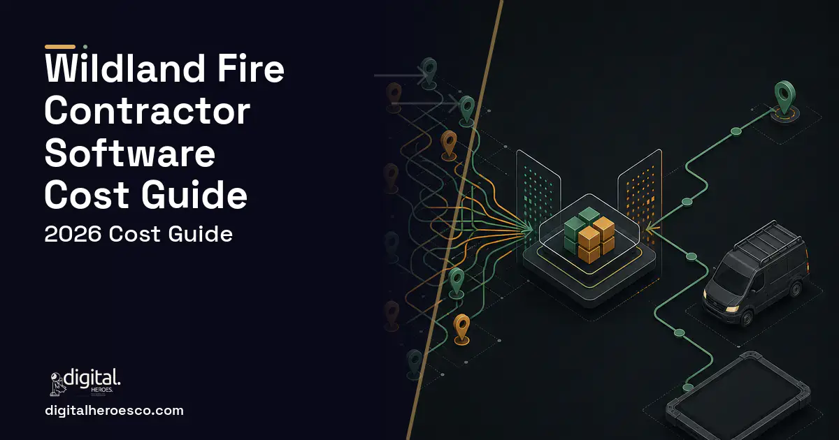Field Service Software workflow illustration for Wildland Fire Contractor Software Cost Guide.