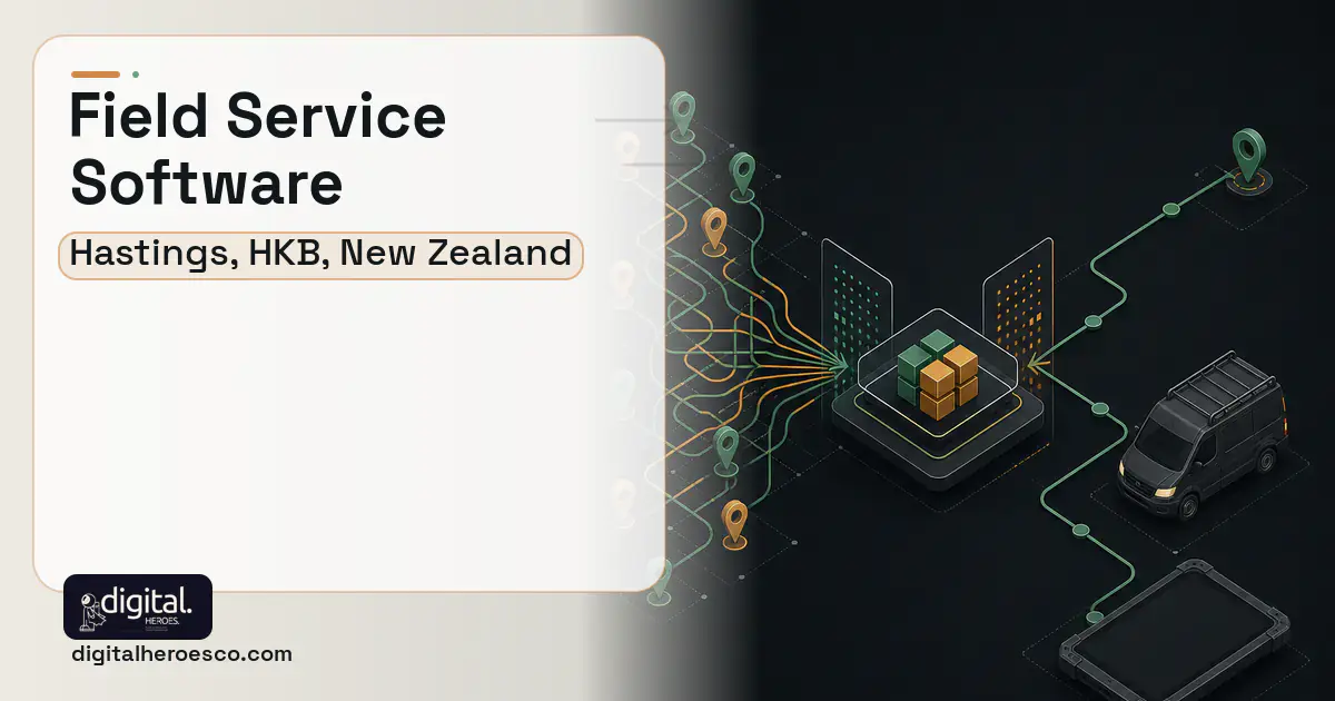 Field Service Software workflow illustration for Hastings, HKB, New Zealand.