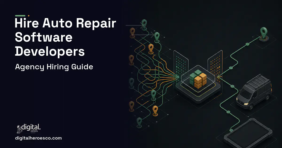Field Service Software workflow illustration for How to Hire an Auto Repair Shop Software Development Company.