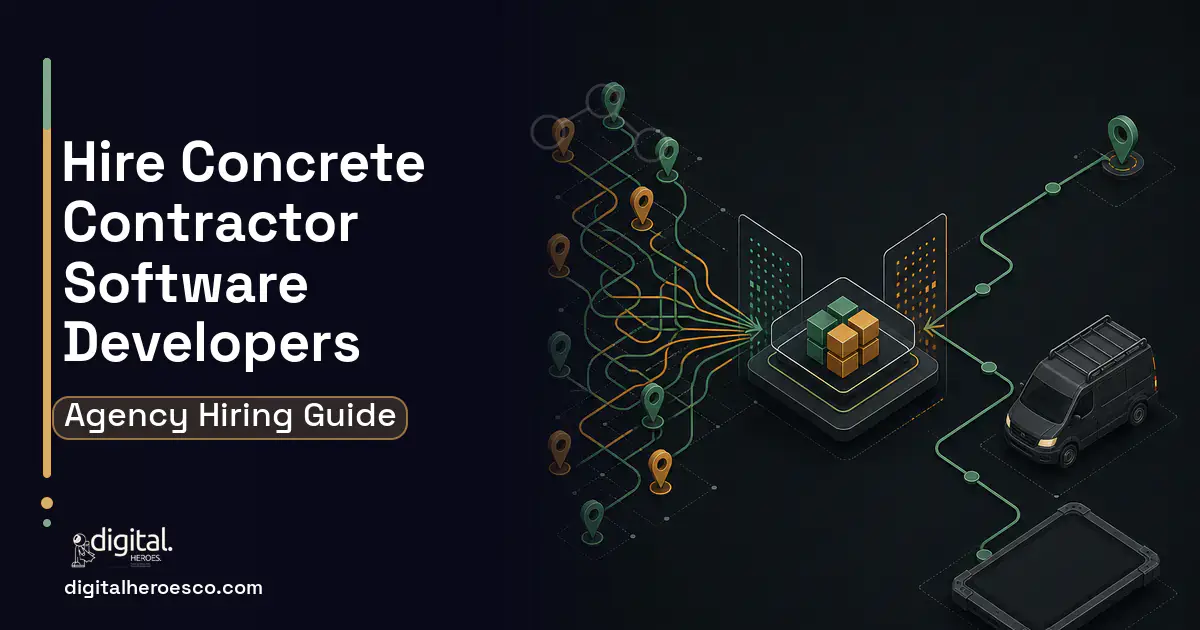 Field Service Software workflow illustration for How to Hire a Concrete Contractor Software Development Company.