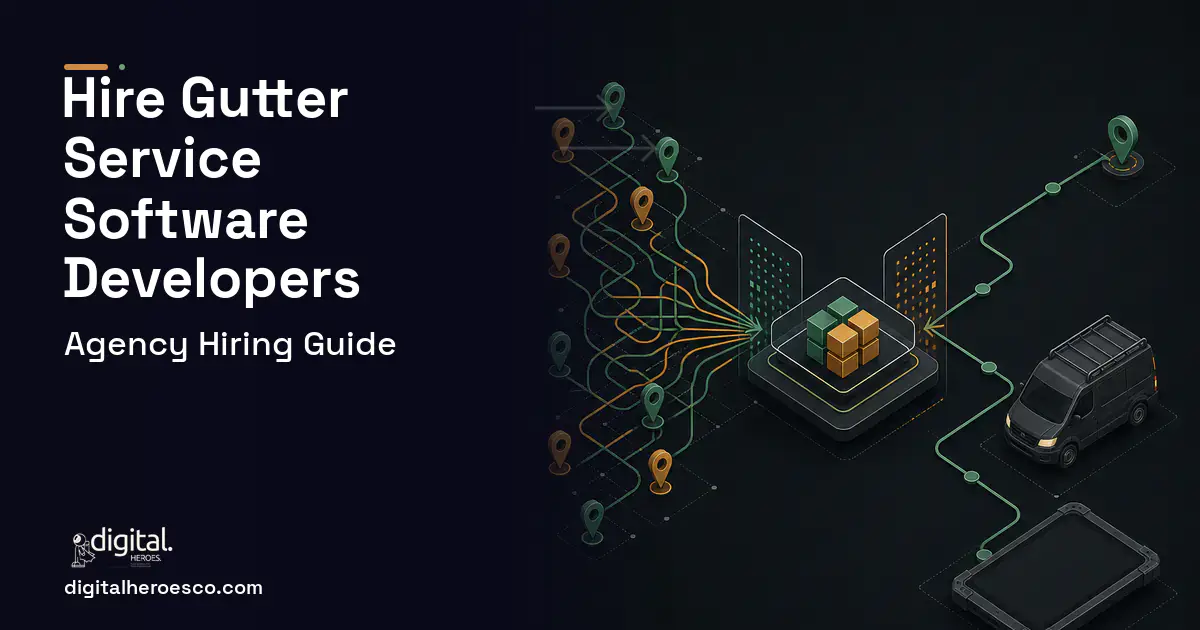 Field Service Software workflow illustration for How to Hire a Gutter Service Software Development Company.