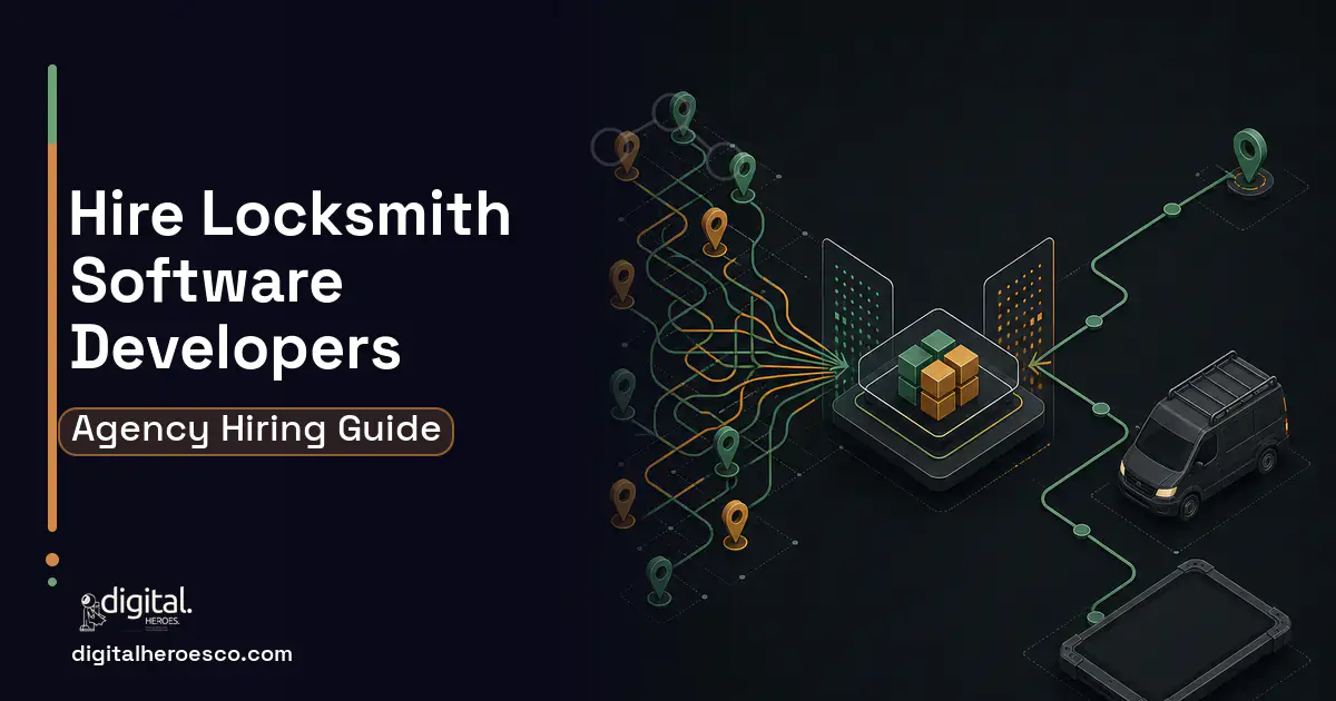 Field Service Software workflow illustration for How to Hire a Locksmith Software Development Company.