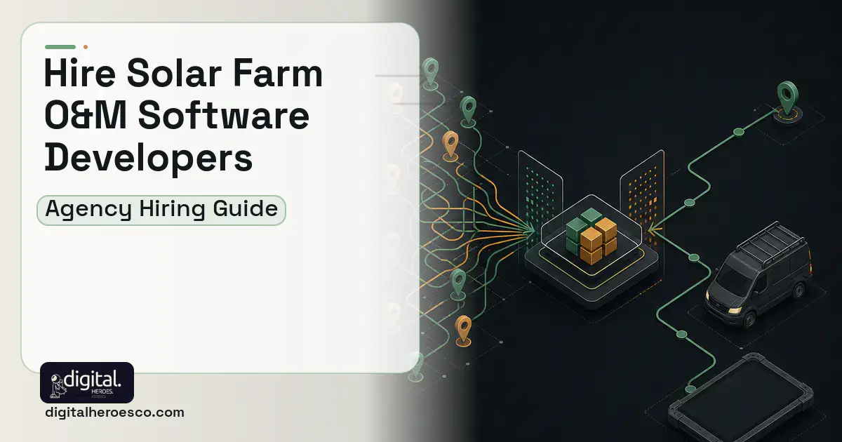 Field Service Software workflow illustration for How to Hire a Solar Farm O&M Software Development Company.