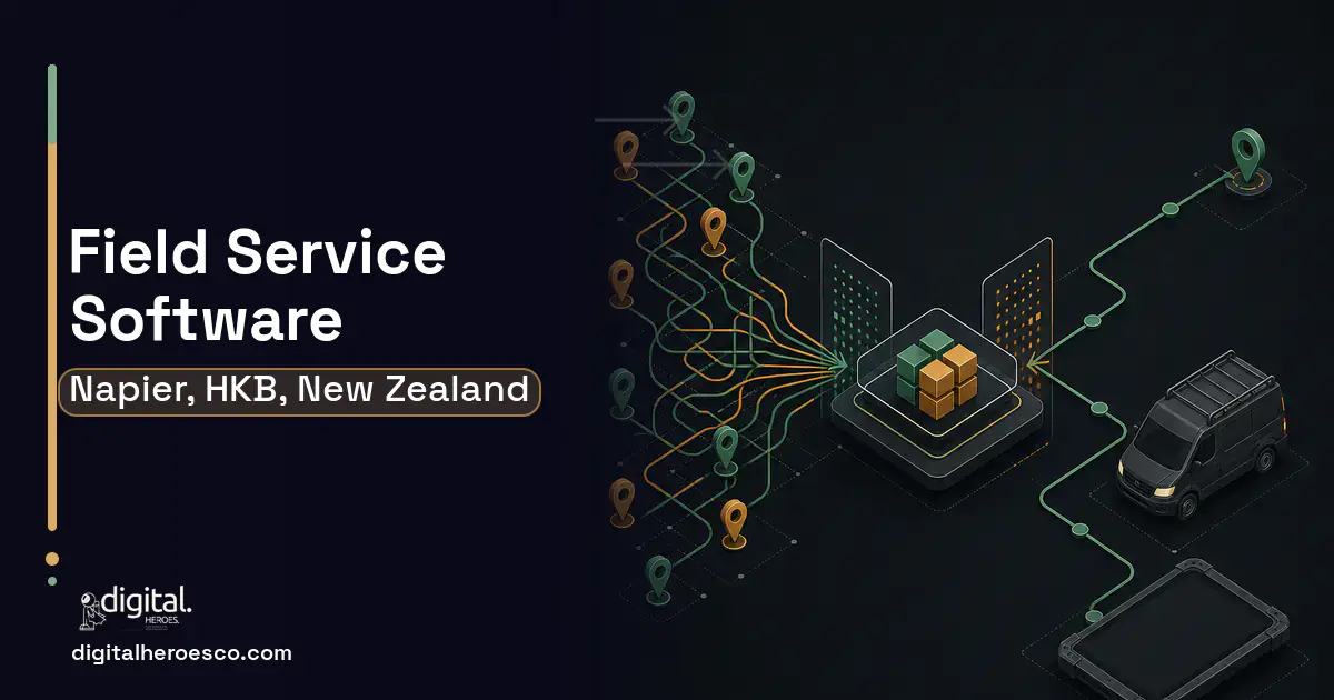 Field Service Software workflow illustration for Napier, HKB, New Zealand.