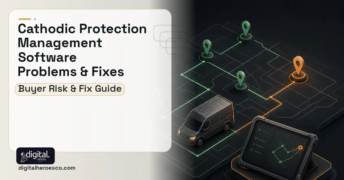 Cathodic Protection Management Software software overview illustration showing common problems and fixes.